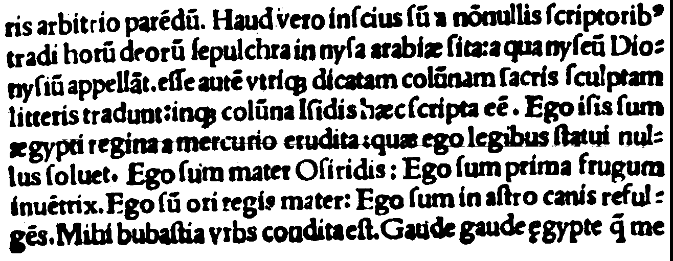 Diodorus Siculus, De antiquorum gestis fabulosis, folio X, verso ; trad. Pogio Florentino (Paris,1515)