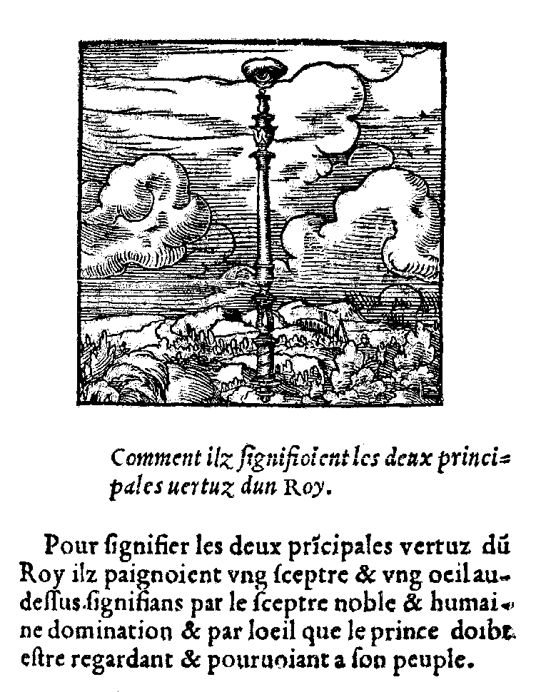 le sceptre (d’après Horapollon), édition J.Kerver, 1543